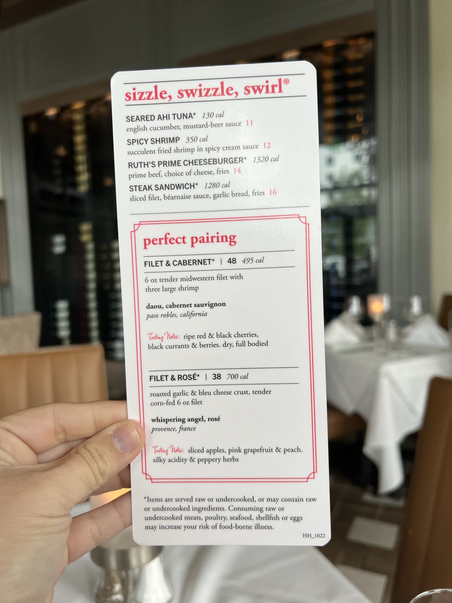 Happy Hour Menu Tasting at Ruth Chris Steak House in Aventura The