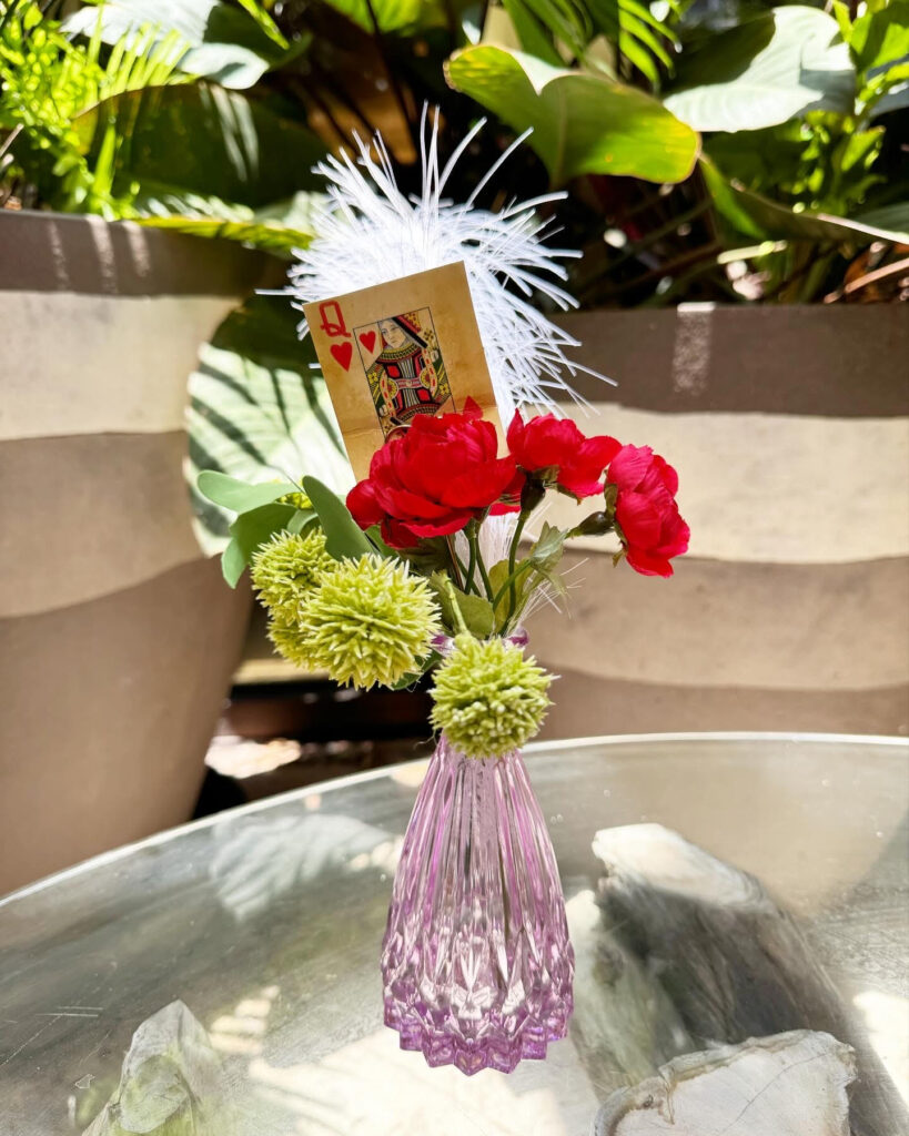 Photo of flowers at Mad Hatter Brunch at Isabelle's Coconut Grove